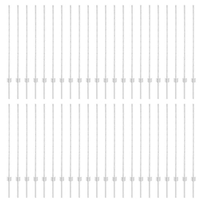 Fence Posts Height Adjustable Manual 88 pcs Silver 160 cm Steel