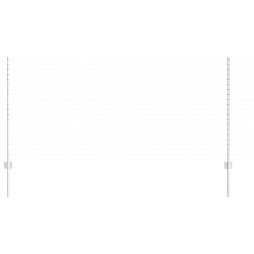 Fence Posts Height Adjustable Manual 88 pcs Silver 160 cm Steel