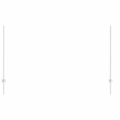 Fence Posts Height Adjustable Manual 88 pcs Silver 180 cm Steel