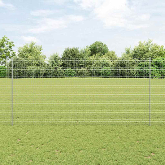 Fence Posts Height Adjustable Manual 44 pcs Silver 200 cm Steel