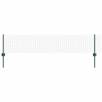 Fence with Posts Green 0.4 x 10 m Steel