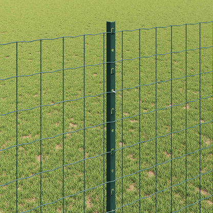 Fence with Posts Green 1.4 x 10 m Steel