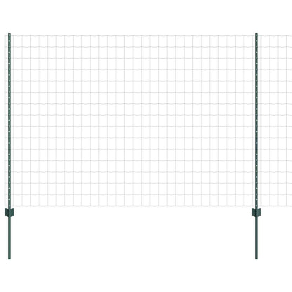 Fence with Posts Green 1.6 x 10 m Steel