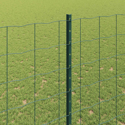 Fence with Posts Green 1.6 x 10 m Steel