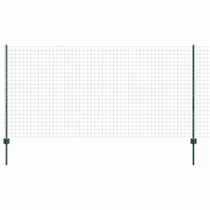 Fence with Posts Green 1.2 x 25 m Steel