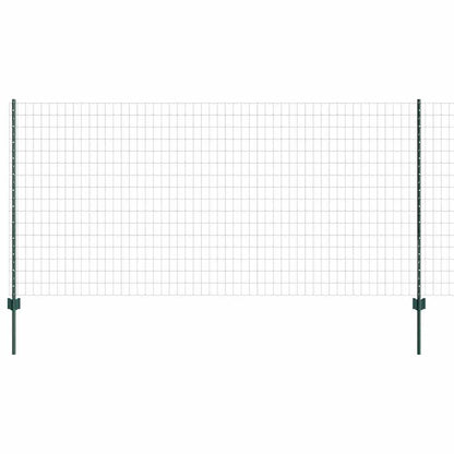 Fence with Posts Green 1.2 x 25 m Steel