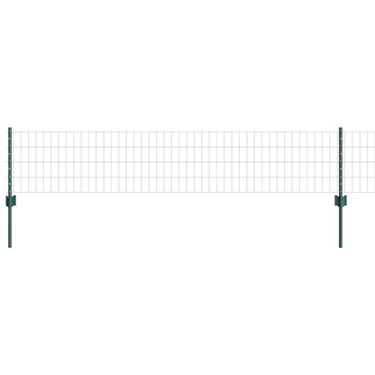 Fence with Posts Green 0.4 x 50 m Steel