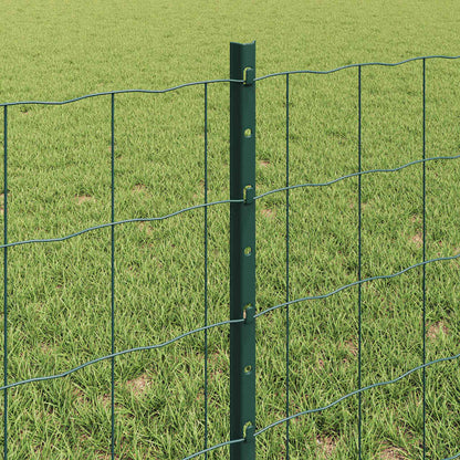 Fence with Posts Green 0.6 x 50 m Steel