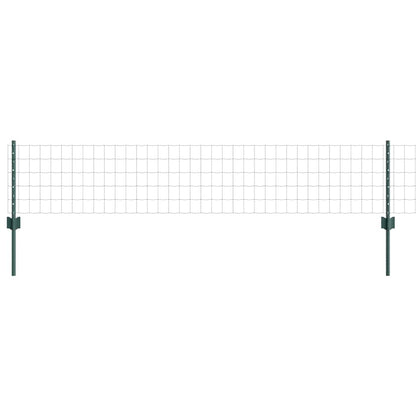 Fence with Posts Green 0.4 x 50 m Steel