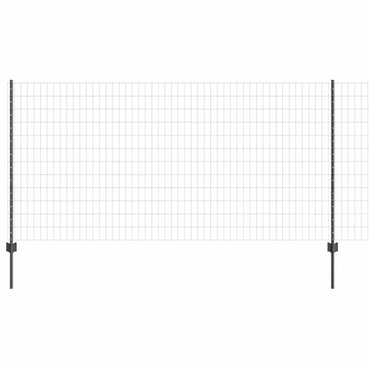 Fence with Posts Grey 1.2 x 10 m Steel