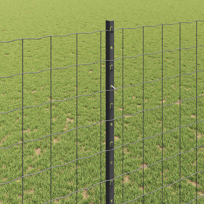 Fence with Posts Grey 1.4 x 10 m Steel