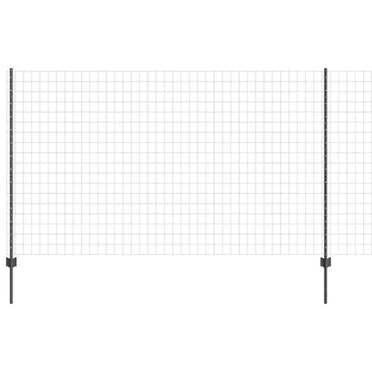 Fence with Posts Grey 1.4 x 10 m Steel