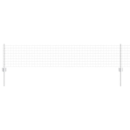 Fence with Posts Silver 0.4 x 10 m Steel