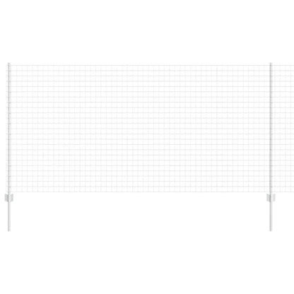Fence with Posts Silver 1.2 x 10 m Steel