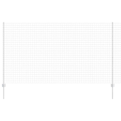 Fence with Posts Silver 1.4 x 10 m Steel