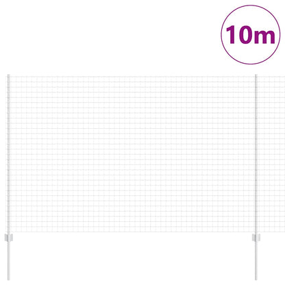 Fence with Posts Silver 1.5 x 10 m Steel