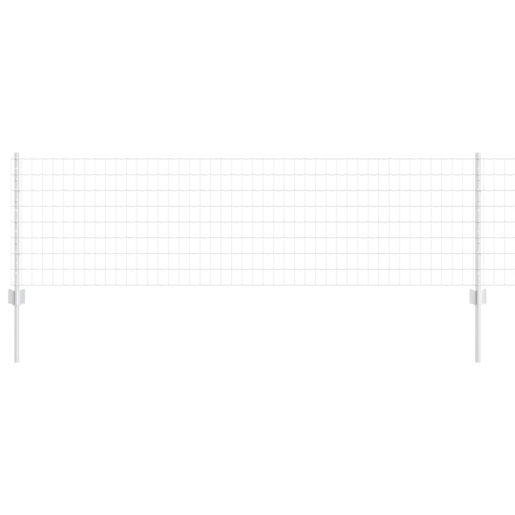 Fence with Posts Silver 0.6 x 10 m Steel