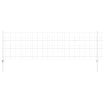 Fence with Posts Silver 0.8 x 10 m Steel