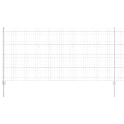 Fence with Posts Silver 1.2 x 10 m Steel