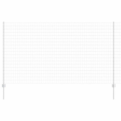 Fence with Posts Silver 1.4 x 10 m Steel