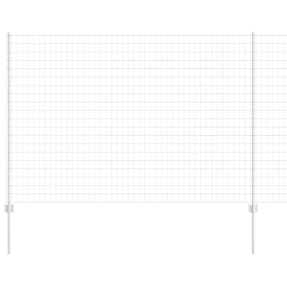Fence with Posts Silver 1.6 x 10 m Steel