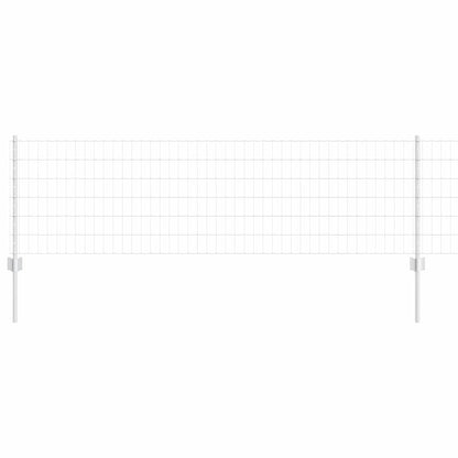 Fence with Posts Silver 0.6 x 10 m Steel