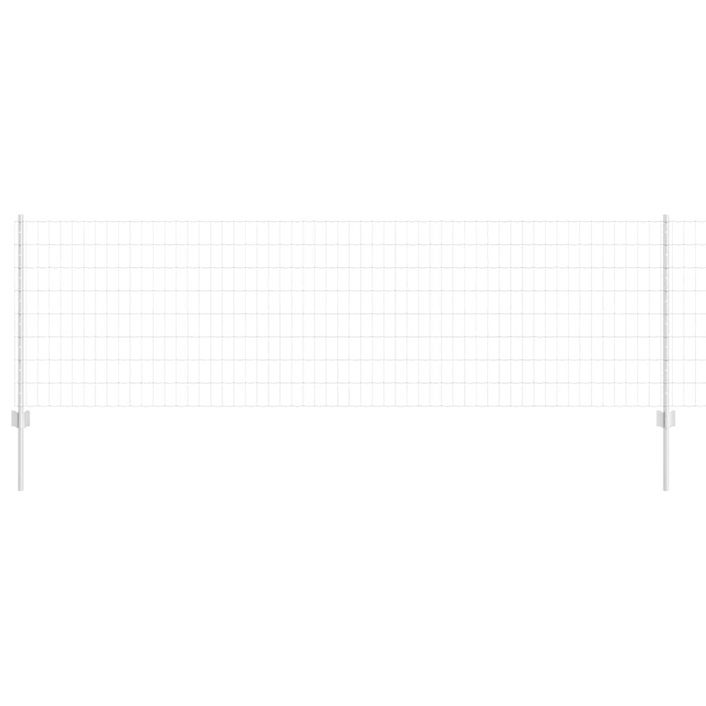 Fence with Posts Silver 0.8 x 10 m Steel