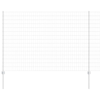 Fence with Posts Silver 1.5 x 10 m Steel