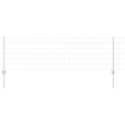 Fence with Posts Silver 0.6 x 10 m Steel
