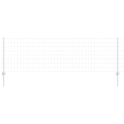 Fence with Posts Silver 0.8 x 10 m Steel