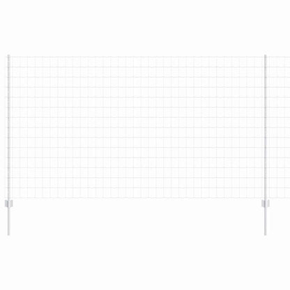 Fence with Posts Silver 1.4 x 10 m Steel