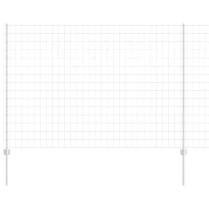 Fence with Posts Silver 1.6 x 10 m Steel