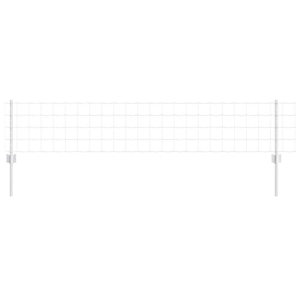 Fence with Posts Silver 0.4 x 10 m Steel