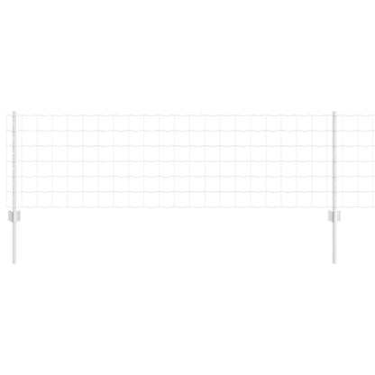 Fence with Posts Silver 0.6 x 10 m Steel
