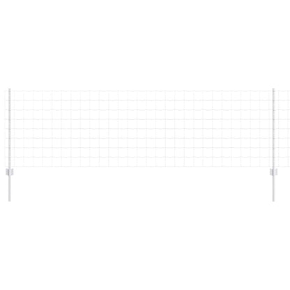 Fence with Posts Silver 0.8 x 10 m Steel
