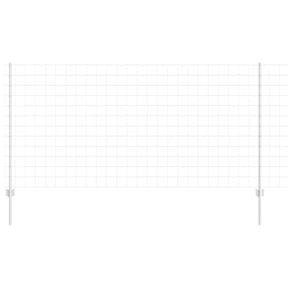 Fence with Posts Silver 1.2 x 10 m Steel