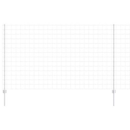Fence with Posts Silver 1.4 x 10 m Steel