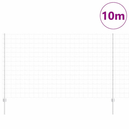Fence with Posts Silver 1.4 x 10 m Steel