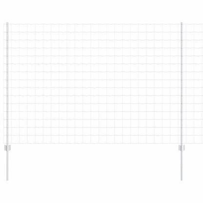 Fence with Posts Silver 1.6 x 10 m Steel