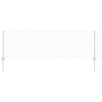 Fence with Posts Silver 0.6 x 25 m Steel
