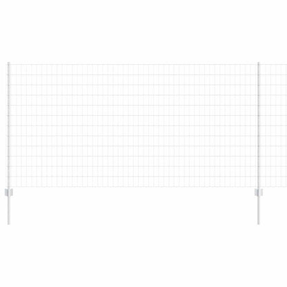Fence with Posts Silver 1.2 x 25 m Steel