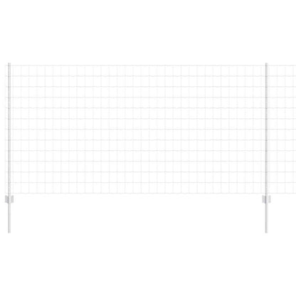 Fence with Posts Silver 1.2 x 25 m Steel