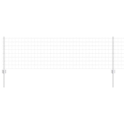 Fence with Posts Silver 0.6 x 10 m Steel