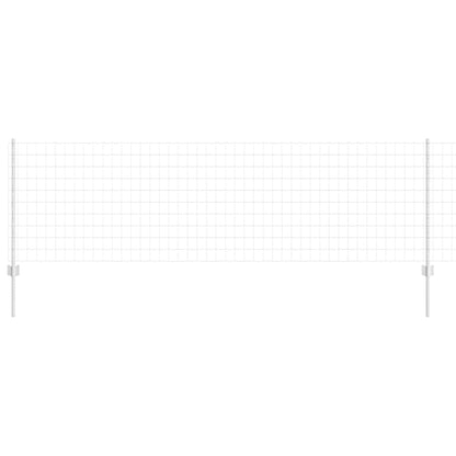 Fence with Posts Silver 0.8 x 10 m Steel