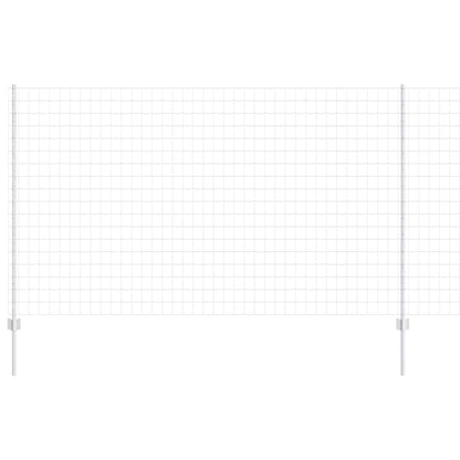 Fence with Posts Silver 1.4 x 10 m Steel