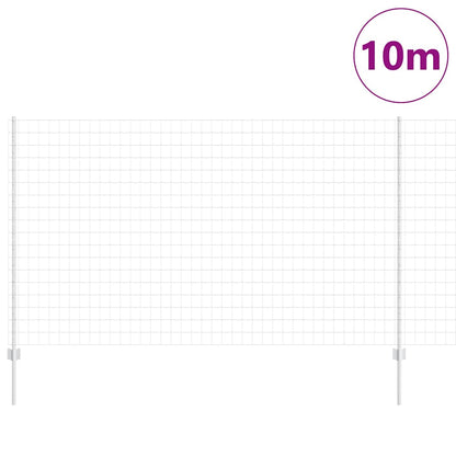Fence with Posts Silver 1.4 x 10 m Steel