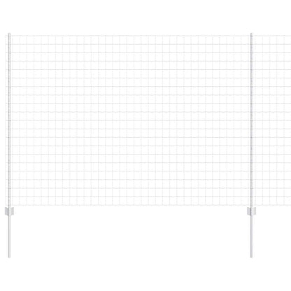 Fence with Posts Silver 1.5 x 10 m Steel
