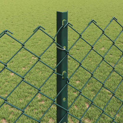 Fence with Posts Green 1.2 x 10 m Steel