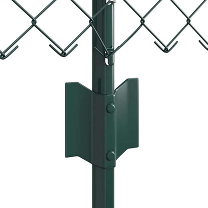 Fence with Posts Green 0.4 x 25 m Steel