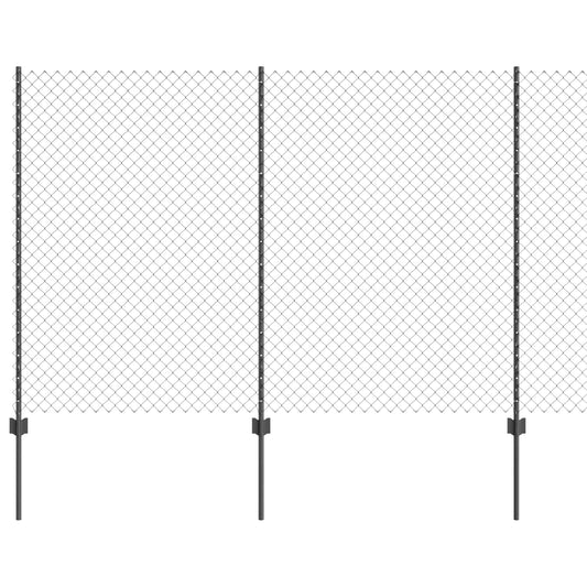 Fence and Post Grey 1.6 x 10 m Steel